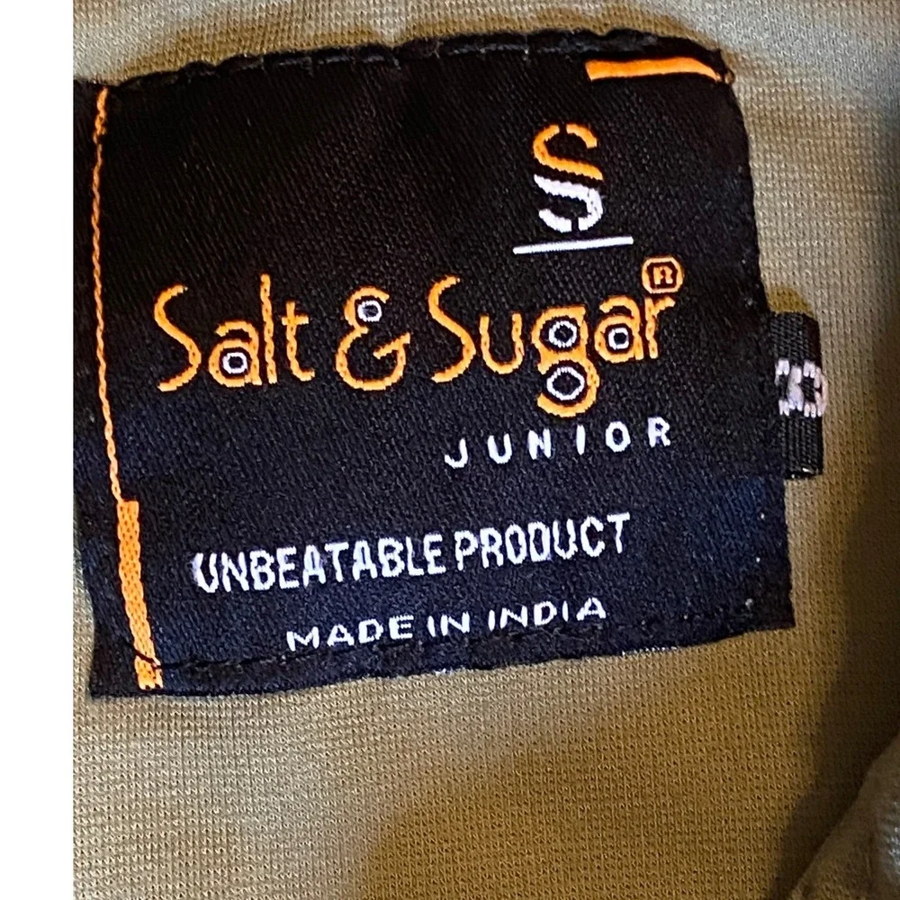 Salt & Sugar Junior Boys Olive Green Graphic Letter Print Kings World‎ Shirt 8